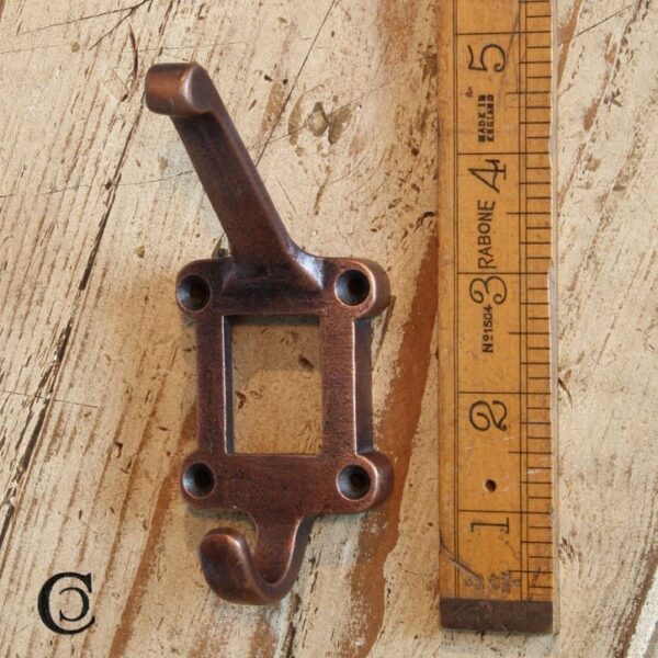 Hat and Coat Hook takes Ceramic Insert Label Antique Copper 113mm