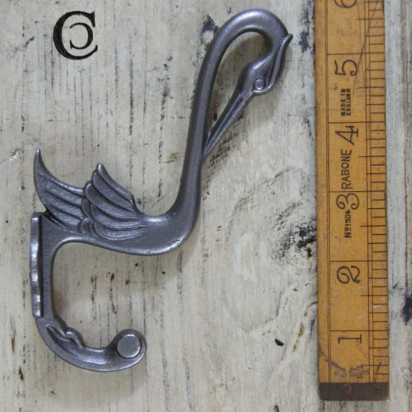 Hat & Coat Hook HERON Antique Cast Iron 133mm