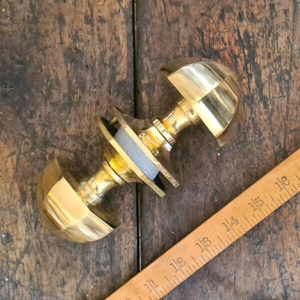 Alternative view of Octagonal Centre Door Knob Cast Solid Brass Single 75mm