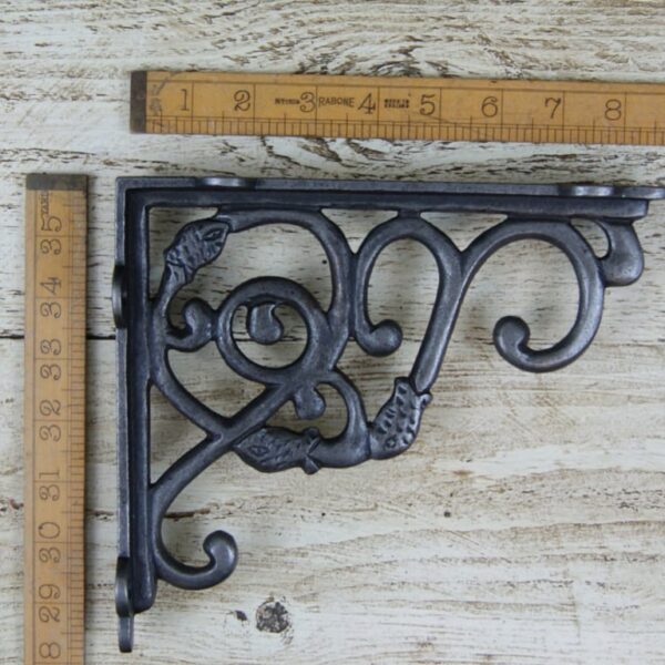Shelf Hanging Bracket DUTCH Antique Iron 190mm x 220mm
