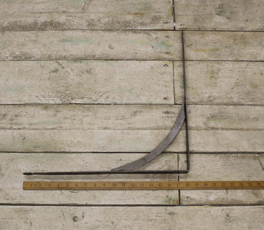 Shelf Bracket GALLOWS Hand Forged Penny End Antique Iron 450mm x 450mm