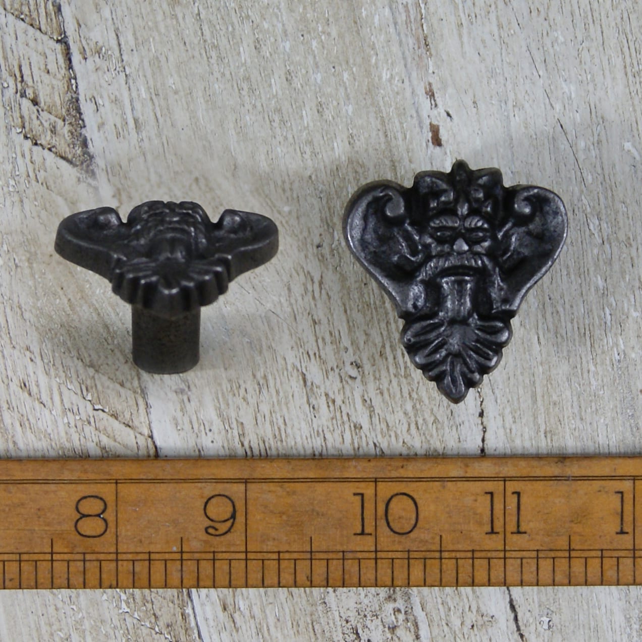 Knob Cupboard KINGS FACE Cast Antique Iron 42mm