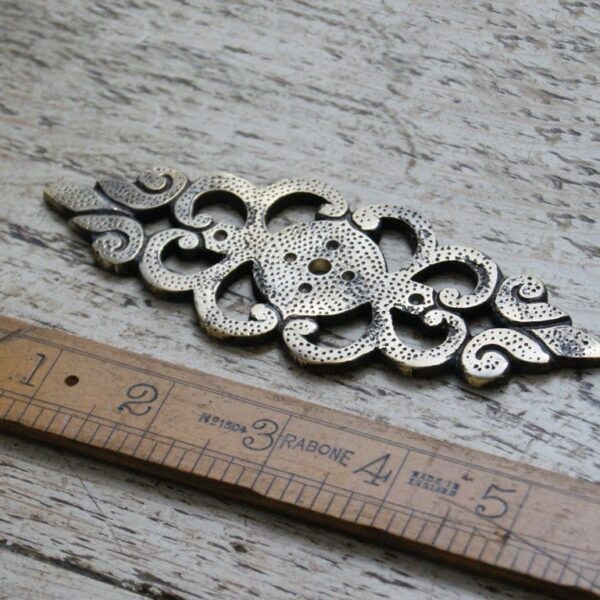 Knob Backplate only FILIGREE Cast Antique Brass 70mm