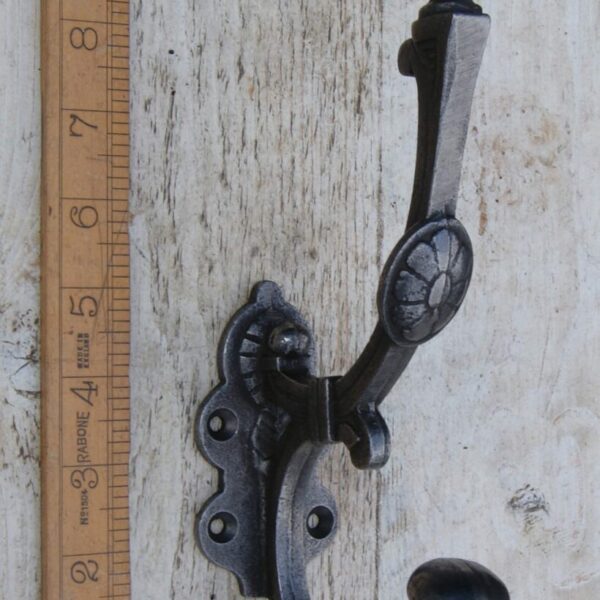 Hat & Coat Hook REGAL Cast Antique Iron 250mm