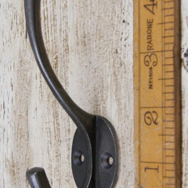 Hat & Coat Hook PLAIN SIMPLE Double Cast Antique Iron 120mm