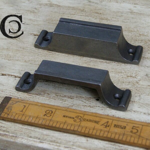 Rim Lock Keep Curved Plain Wide Cast Iron 100mm