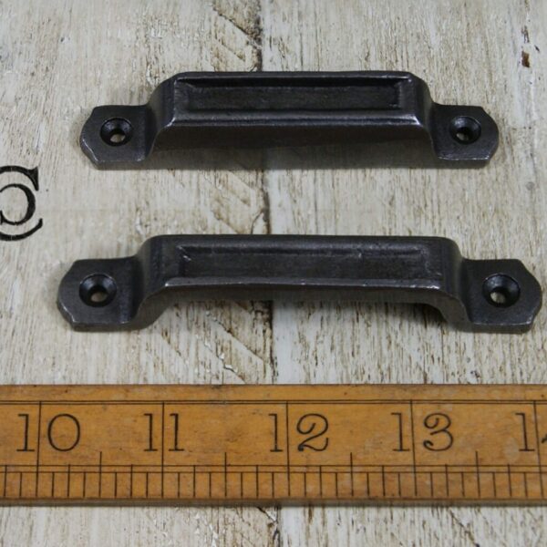 Rim Lock Keep Narrow Flat Indent Cast Antique Iron Dec End 100mm