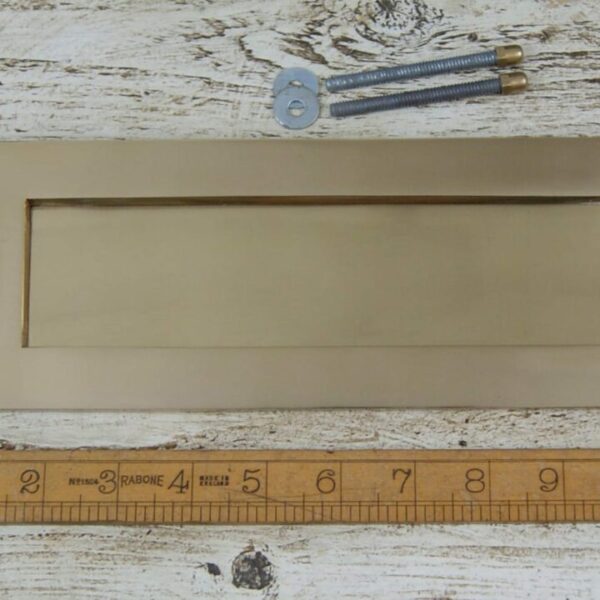 Letter Box Plate Cast Solid Brass 100mm x 300mm
