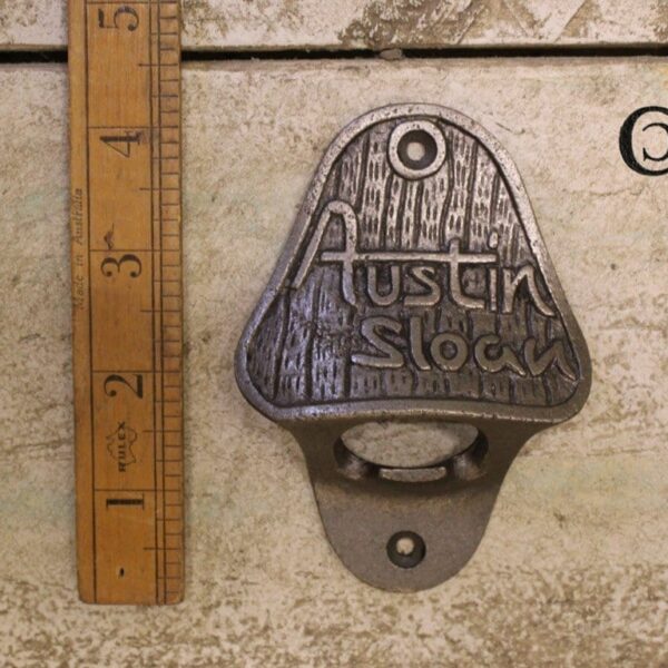 Bottle Opener Wall Mounted AUSTIN SLOAN Cast Antique Iron