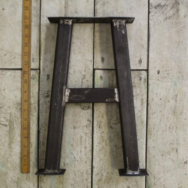 Bench End Frame Farmhouse A Frame 50x25 Box Section 400mm High - Top 75x230, Legs  180<290 Antique Iron