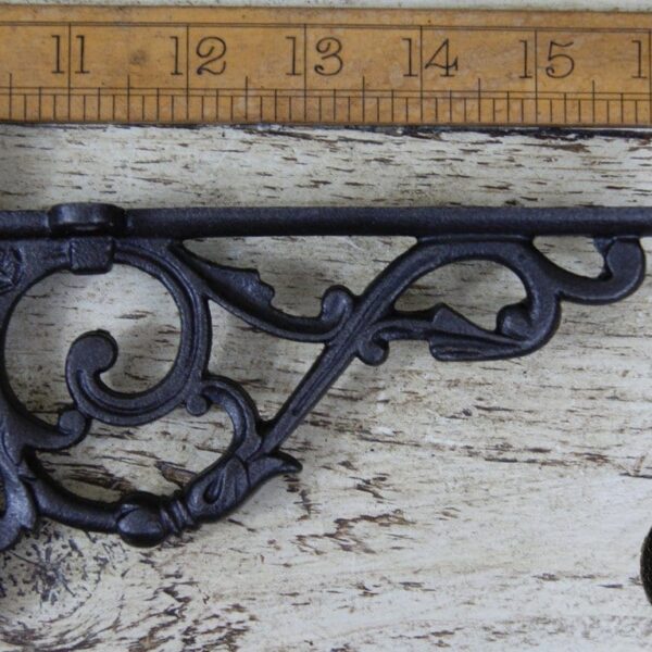 Shelf Bracket Decorative Lipped Antique Iron 150mm x 100mm