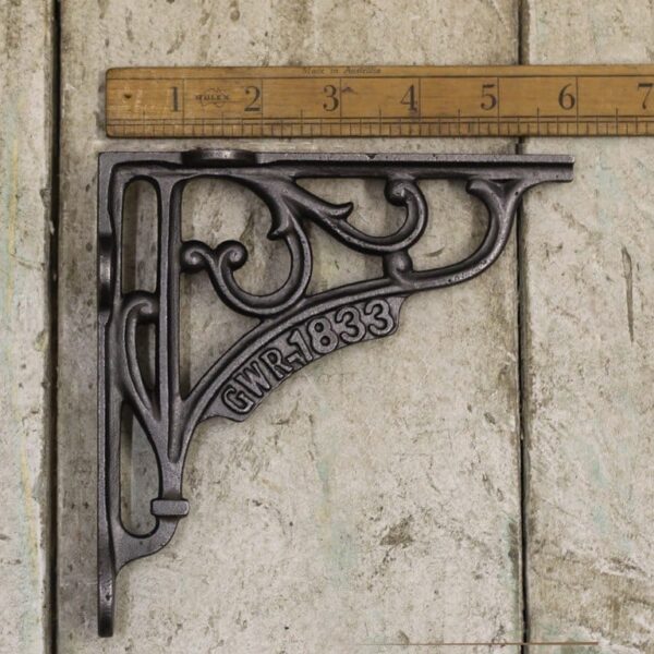 Shelf Bracket GWR 1833 Cast Antique Iron 150mm x 150mm
