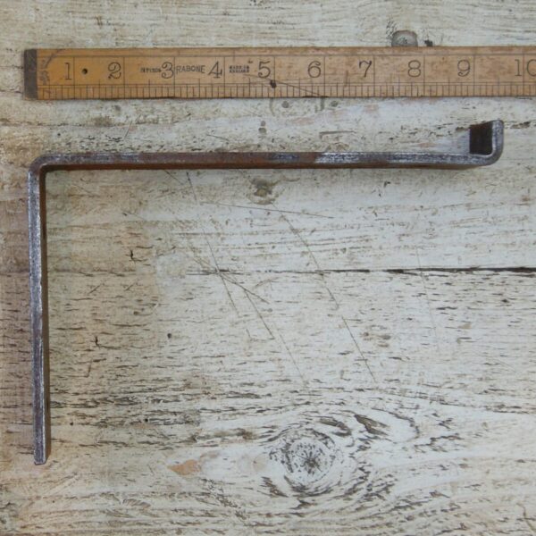 Shelf Bracket UTILITY Angled Lip Strong Antique Steel 150mm x 225mm