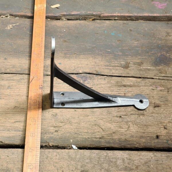 Alternative view of Shelf Bracket GALLOWS Penny End Cast Antique Iron 180mm x 180mm