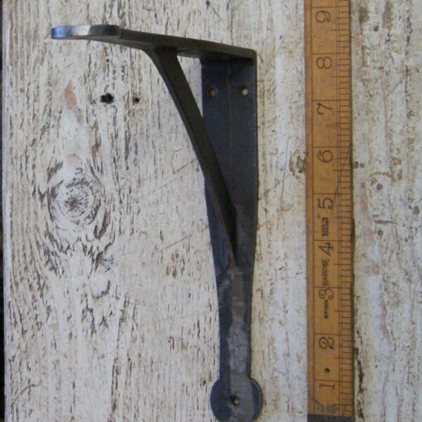 Alternative view of Shelf Bracket GALLOWS Penny End Cast Antique Iron 200mm x 200mm