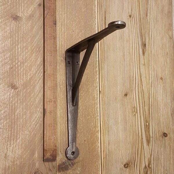 Alternative view of Shelf Bracket GALLOWS Penny End Cast Antique Iron 200mm x 225mm