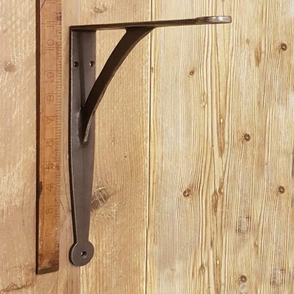 Alternative view of Shelf Bracket GALLOWS Penny End Cast Antique Iron 225mm x 275mm