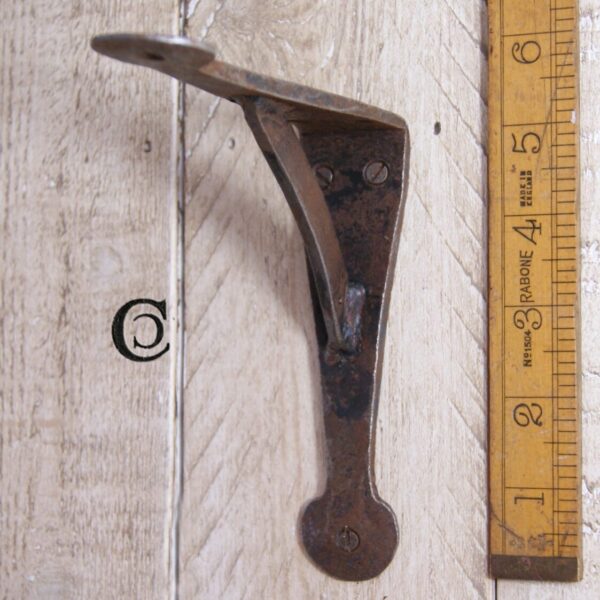 Shelf Bracket GALLOWS Hand Forged Penny End Antique Iron 125mm x 125mm
