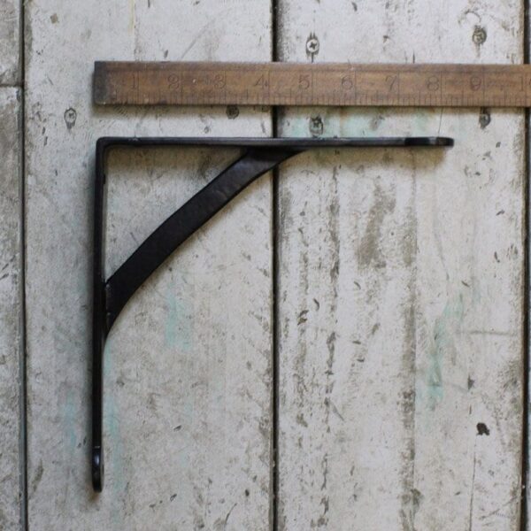 Shelf Bracket GALLOWS Penny End EPOXY BLACK 200mm X 200mm