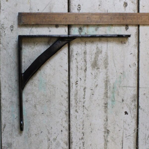 Shelf Bracket GALLOWS Penny End EPOXY BLACK 200mm x 225mm