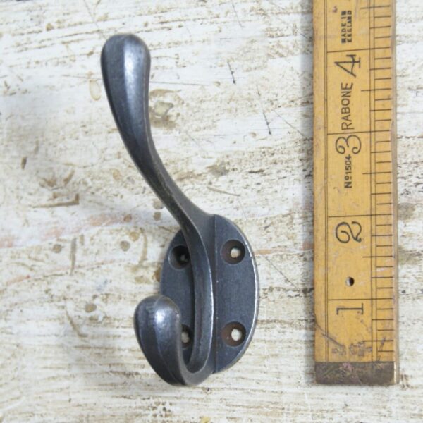 Hat & Coat Hook Victorian Antique Iron 4 Holes 100mm (Southwest)