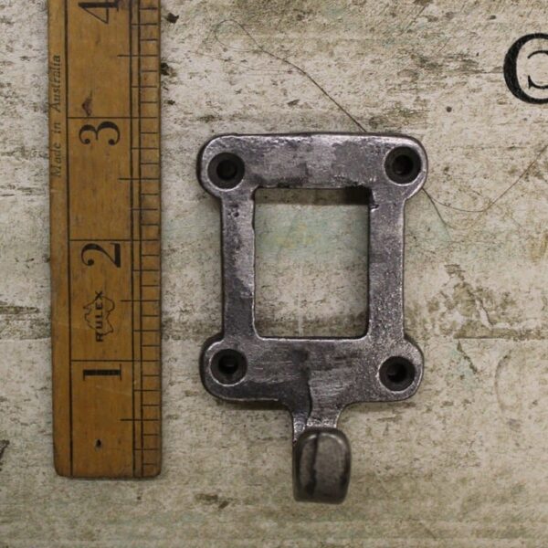 Coat Hook Label Frame takes Ceramic Insert Antique Iron 74mm