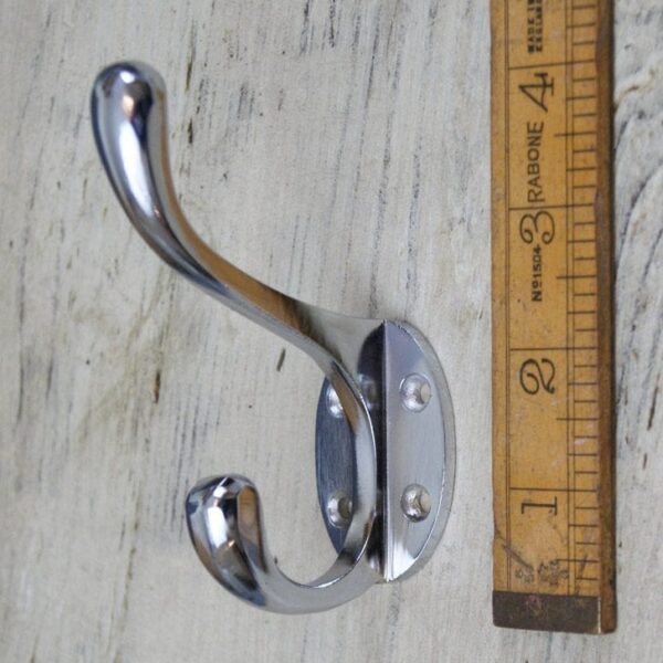 Hat & Coat Hook Chrome on Cast Iron 4 Holes (Southwest)