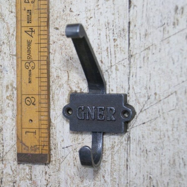 Coat Hook Double GNER 2 Part 2 Hole Cast Antique Iron 110mm