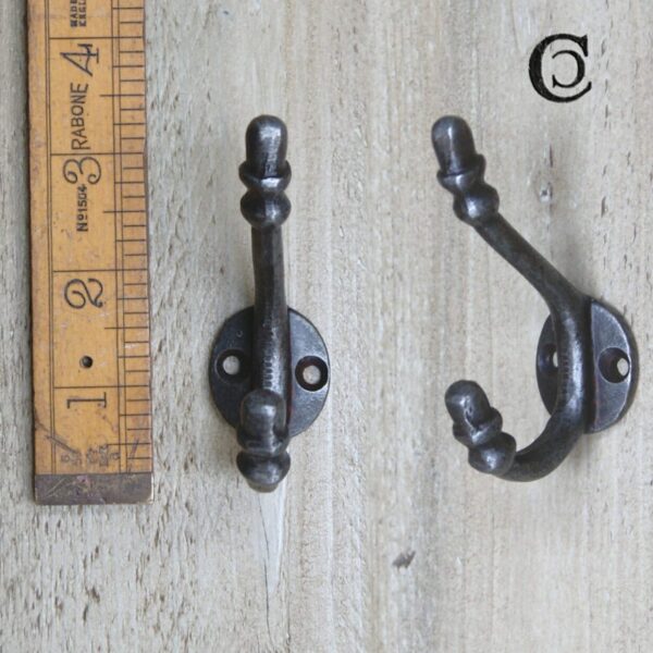 Hat & Coat Hook CHILDS ACORN Cast Antique Iron 75mm