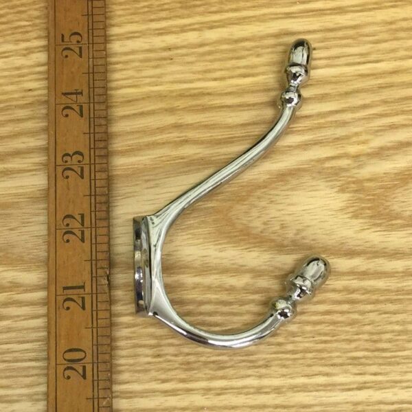 Hat & Coat Hook ACORN 2 Hole Chrome Plate (Brass) 130mm