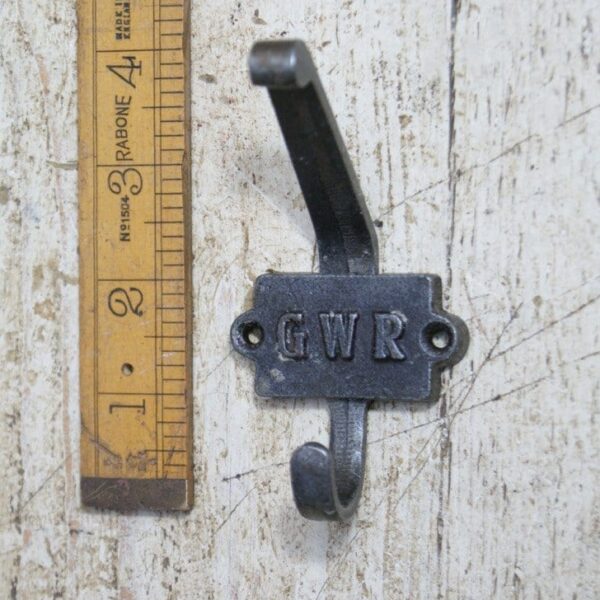 Coat Hook Double GWR 2 Part 2 Hole Cast Antique Iron 110mm