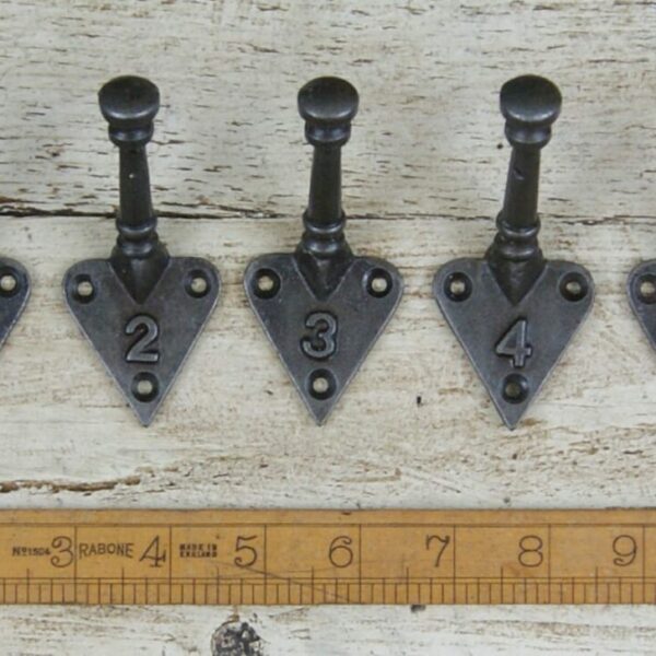 Coat Hook Arts & Crafts Single Nos.1 - 5 Cast Antique Iron 100mm