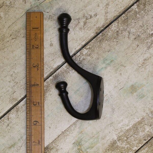 Hat & Coat Hook OLD ENGLISH Beehive Top Black 150mm