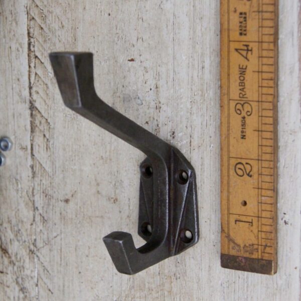 Hat and Coat Hook Art Deco style Antique Iron 100mm