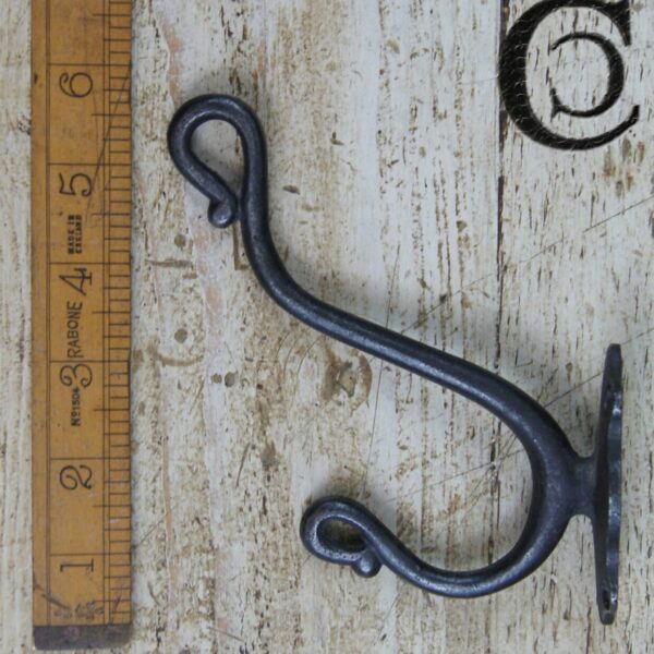 Coat Hook Trunk Style Waxed Antique Iron 140mm