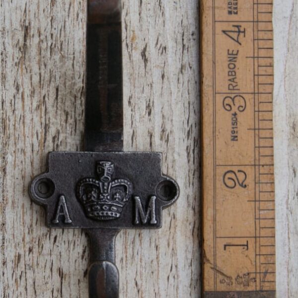 Coat Hook Double AIR MINISTRY 2 Part 2 Hole Antique Iron 110mm