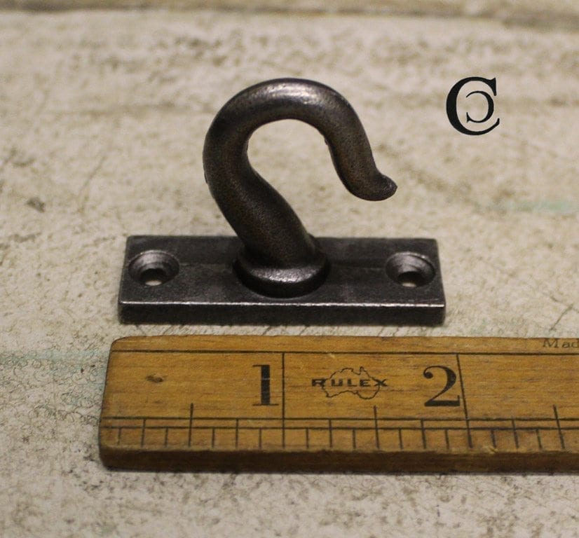 Ceiling Chandelier Hook 2 hole backplate Antique Iron 53mm