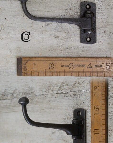 Swivel Wardrobe Coat Hook Single Cast Antique Iron 105mm