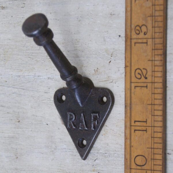 Coat Hook Arts & Crafts Single RAF Antique Iron 100mm