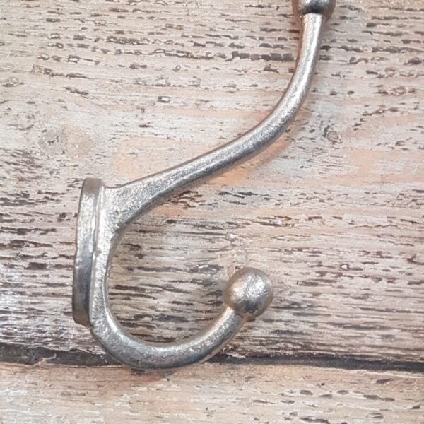 Hat & Coat Hook Ball Tops LAMBERT Tarnished Silver 110mm