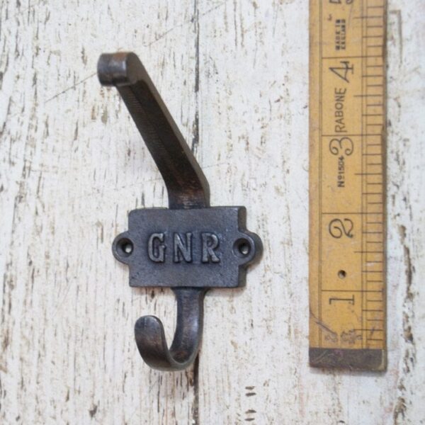 Coat Hook Double GNR 2 Part Cast Antique Iron 110mm
