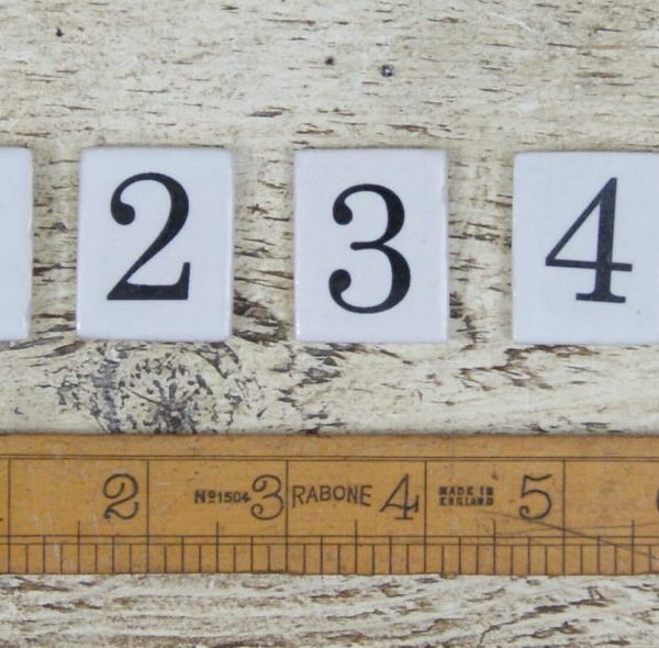 Ceramic Inserts For Label Frame Coat Hook Off-White Numbers 1 - 5