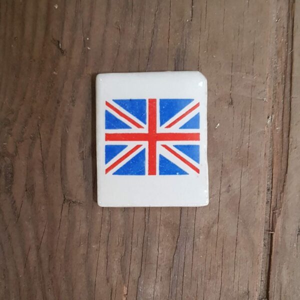 Ceramic Inserts For Label Frame Coat Hook Union Jack - colour