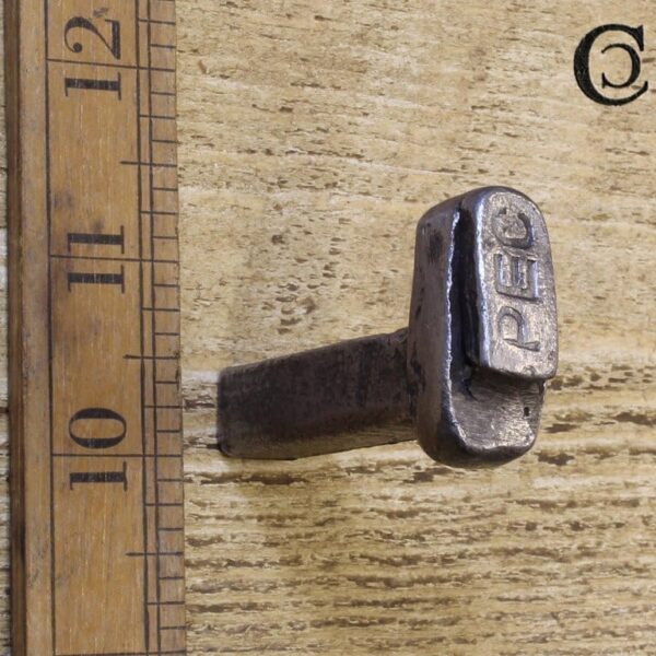 Coat Hook PEG STYLE Cast Antique Iron with Screw 50mm MOA