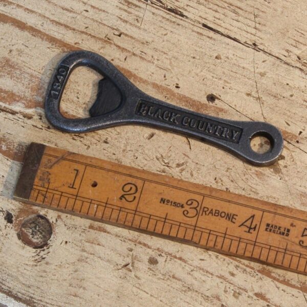 Bottle Opener Hand Held BLACK COUNTRY Cast Antique Iron