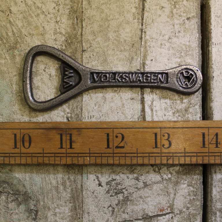 Bottle Opener Hand Held VOLKSWAGEN Cast Antique Iron