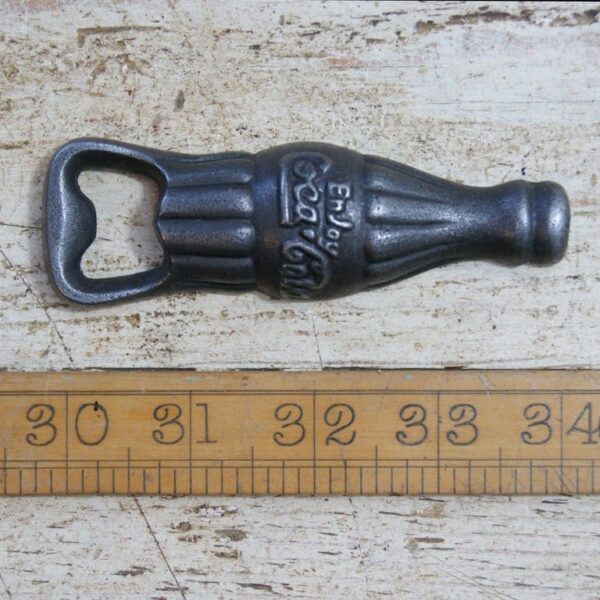 Bottle Opener Hand Held COKE Bottle Shape Antique Iron 107mm
