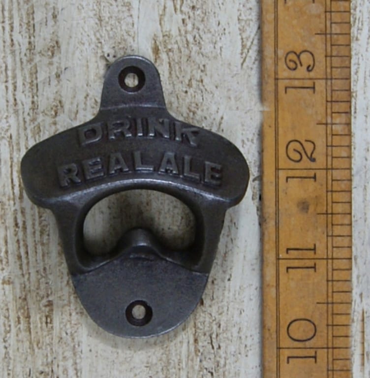 Bottle Opener Wall Mounted DRINK REAL ALE Cast Antique IronTBD