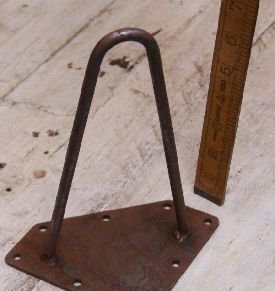 Hairpin Leg 2 Prong Antique Iron 200mm