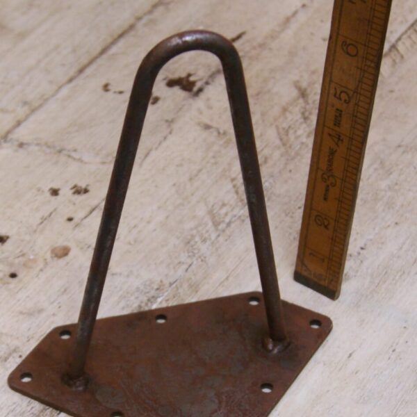 Hairpin Leg 2 Prong Antique Iron 200mm